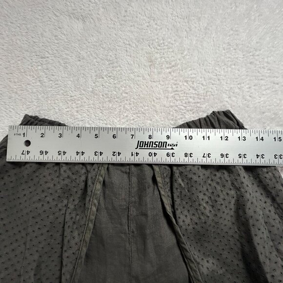 Cynthia Ashby Womens Polka Dot Linen Cropped Wrap Pants Small Gray Pockets New - Picture 6 of 11